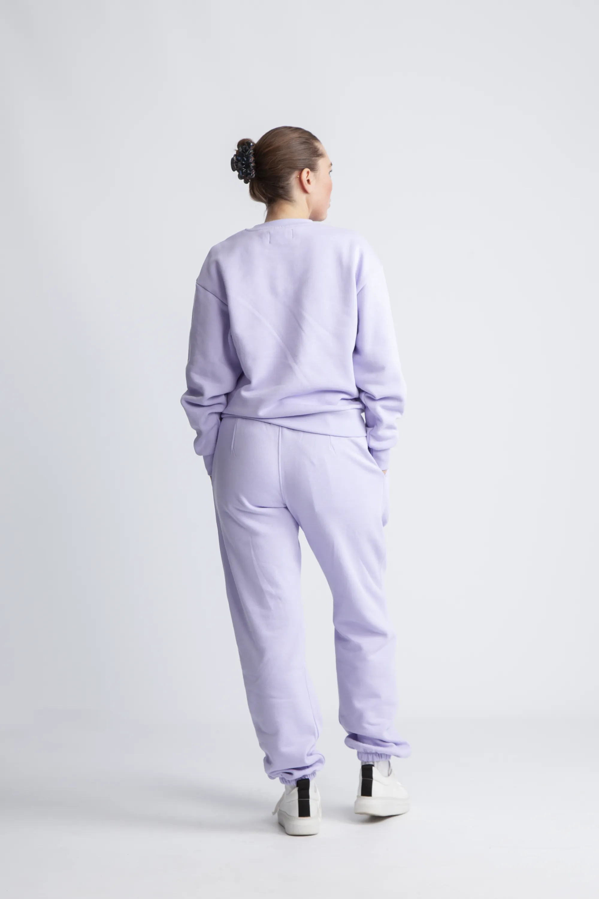 Organic Fitted Sweat Pants - Lavender