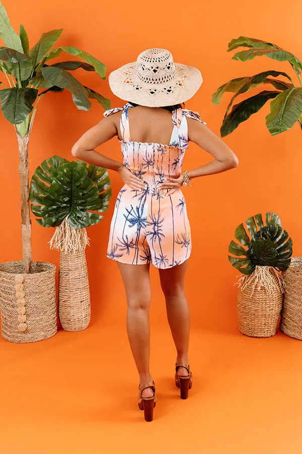 Palm Tree Pretty Smocked Romper