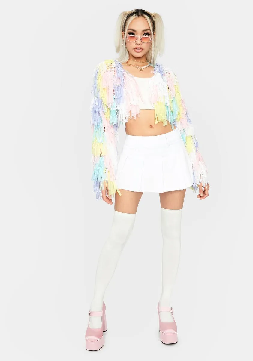 Pastel Like A Firebird Fringe Jacket