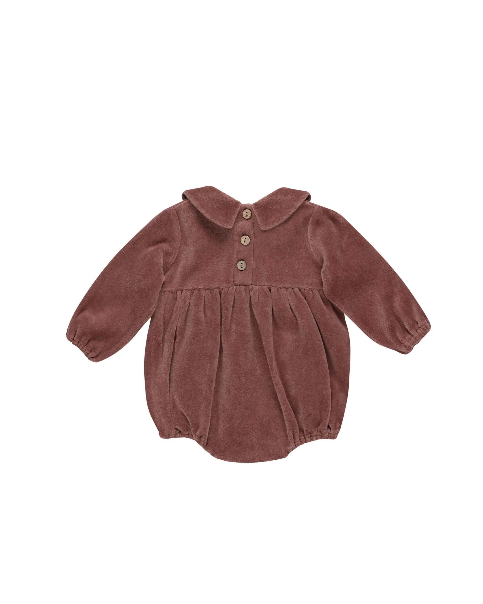 Peter Pan Romper in Cranberry