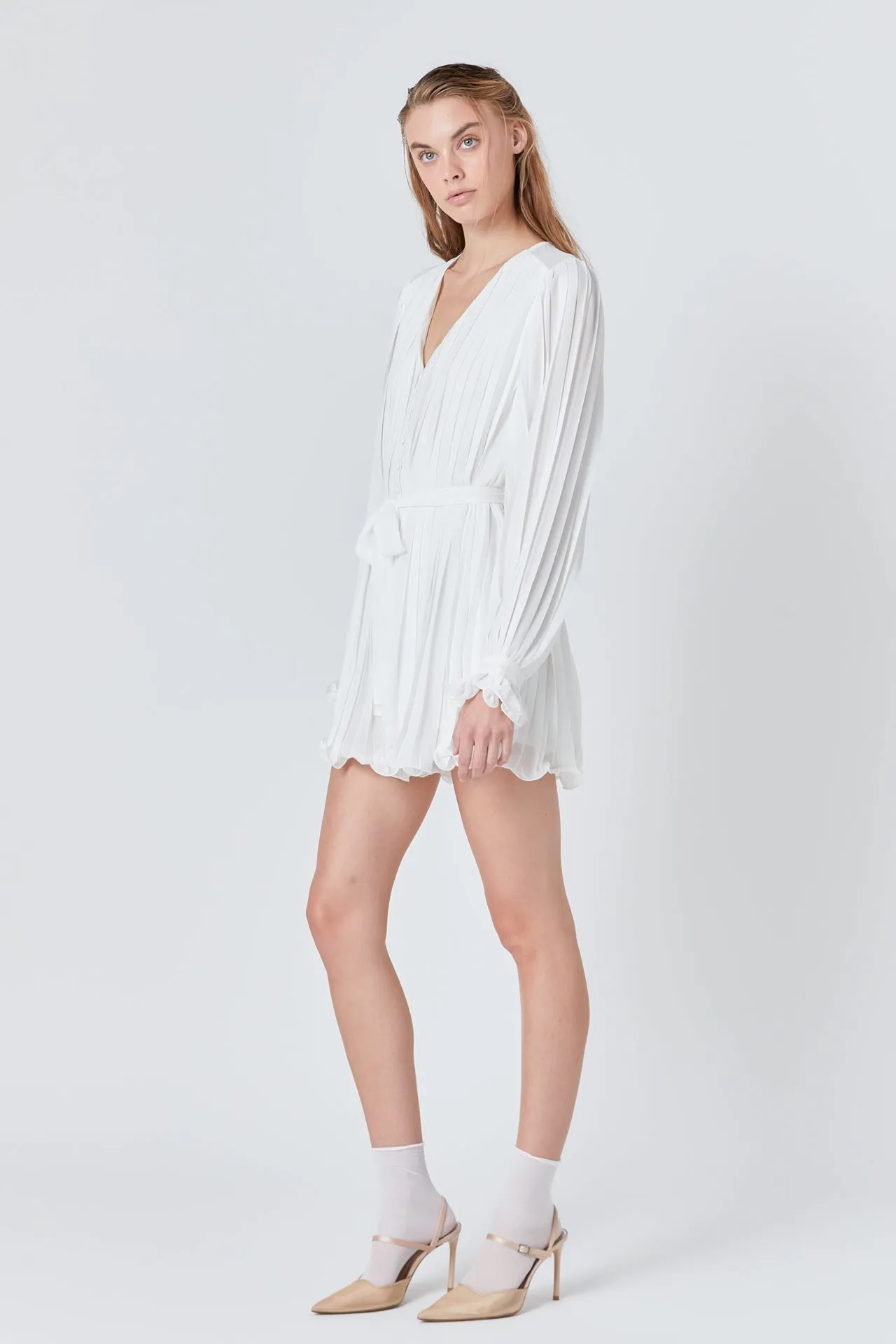 Pleated Romper
