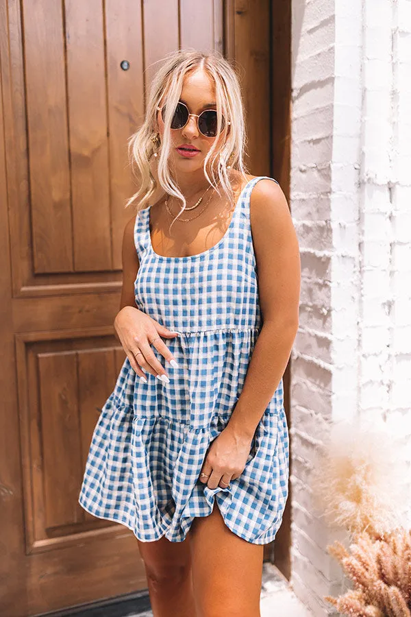 Poems And Prosecco Gingham Romper In Blue