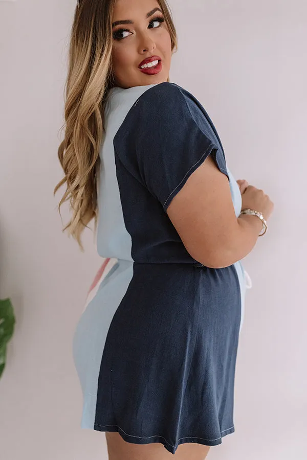 Pool Party In Panama Stripe Romper Curves