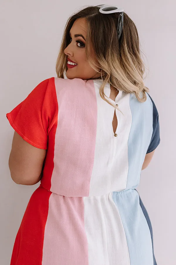 Pool Party In Panama Stripe Romper Curves