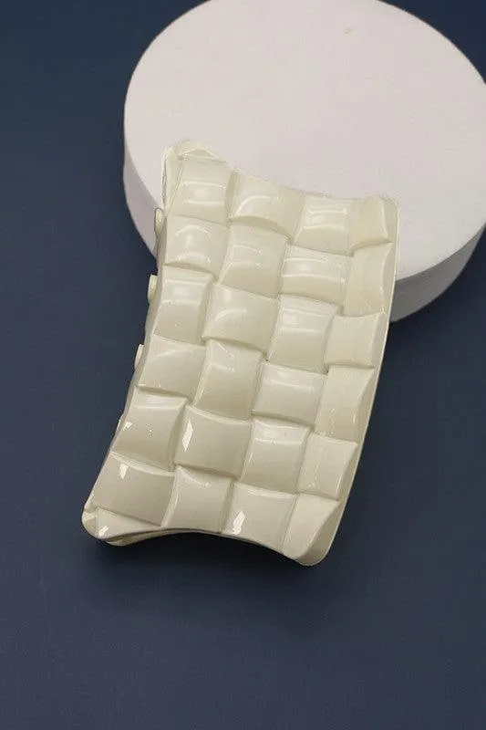 Puff Weaved Acetate Hair Claw Clip