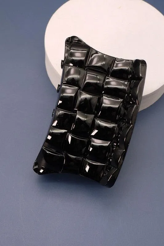 Puff Weaved Acetate Hair Claw Clip