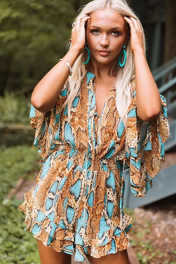 Radiant Reveal Snake Print Romper