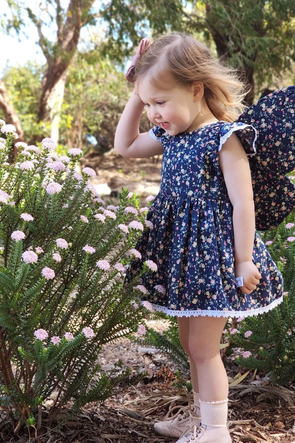 Tea Party Romper Dress - Bianca in Navy