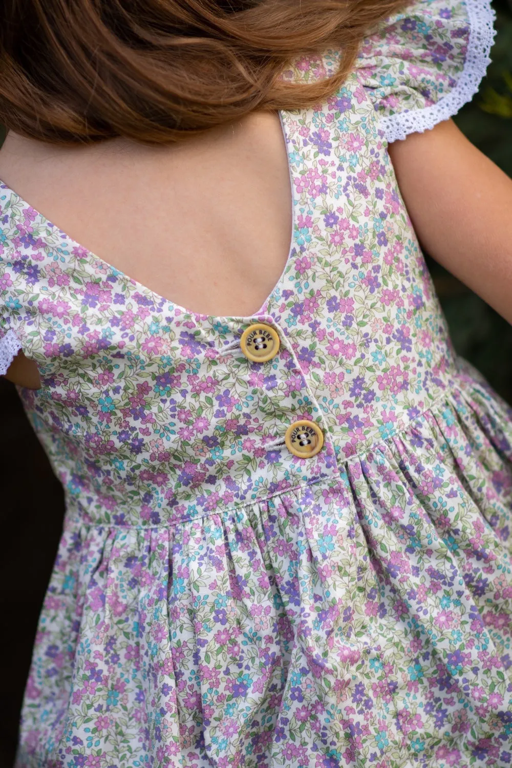 Tea Party Romper Dress - June in Orchid
