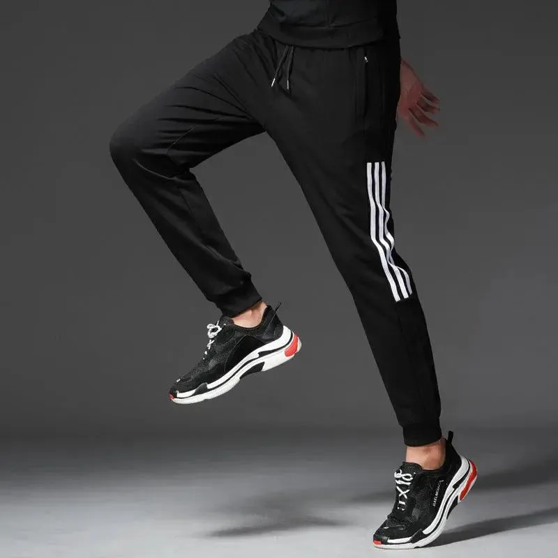 Three-bar cotton sweatpants