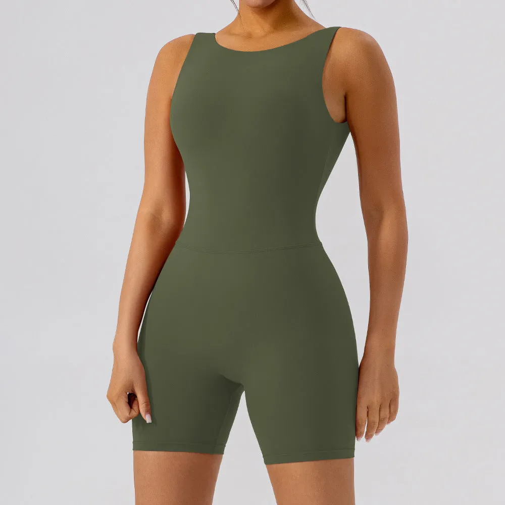Trend4us Women's Backless Activewear Romper