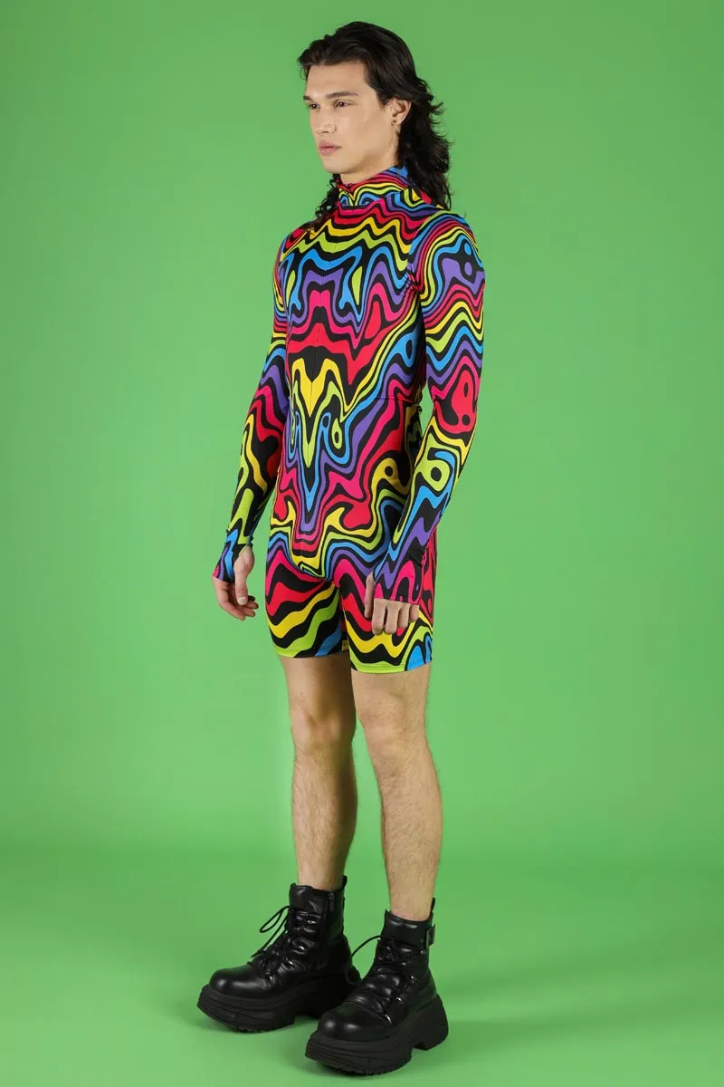 Trippy Stripes Men's Romper