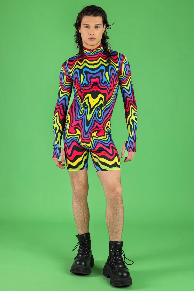 Trippy Stripes Men's Romper