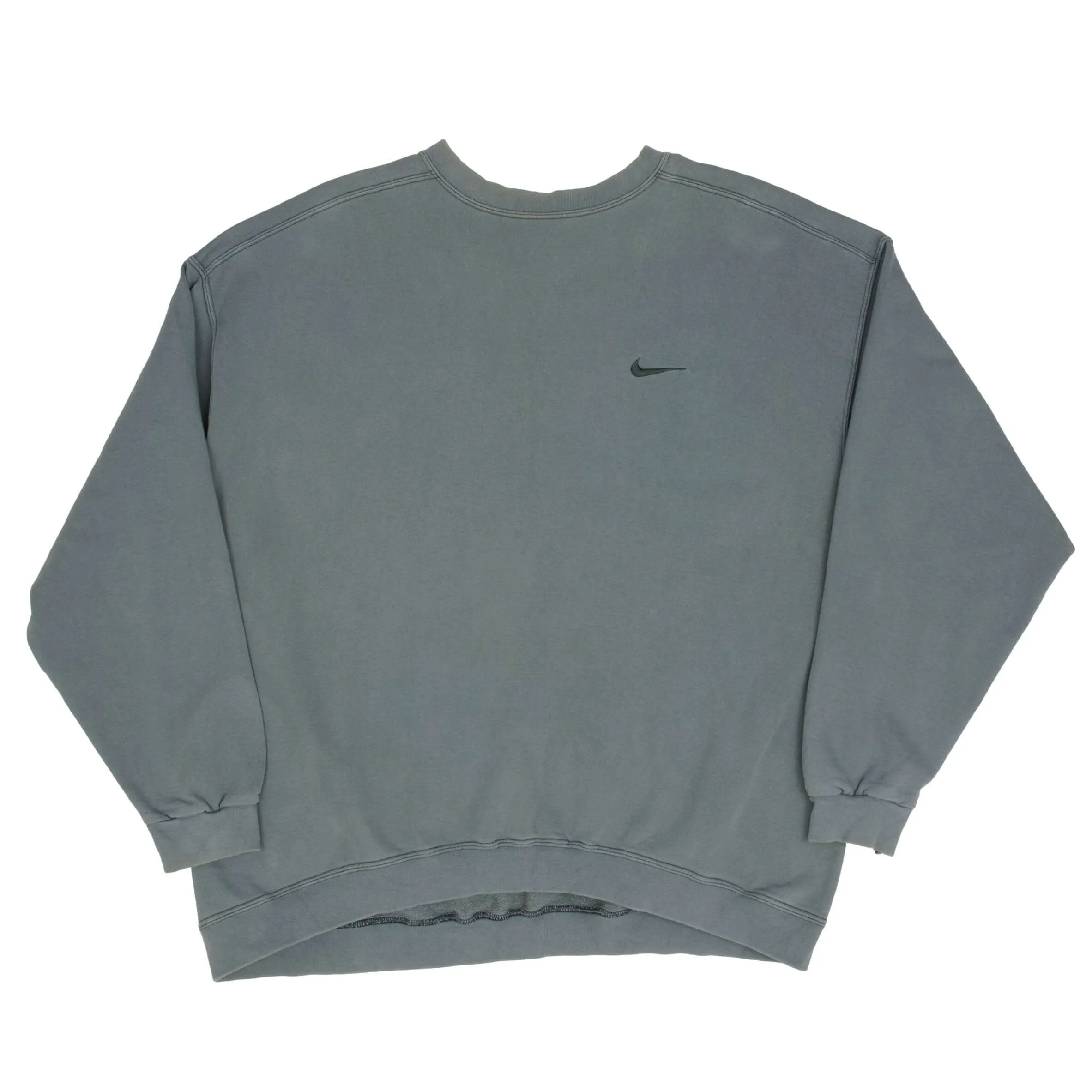 VINTAGE NIKE CLASSIC SWOOSH PINE GREEN SWEATSHIRT 1990S SIZE 2XL