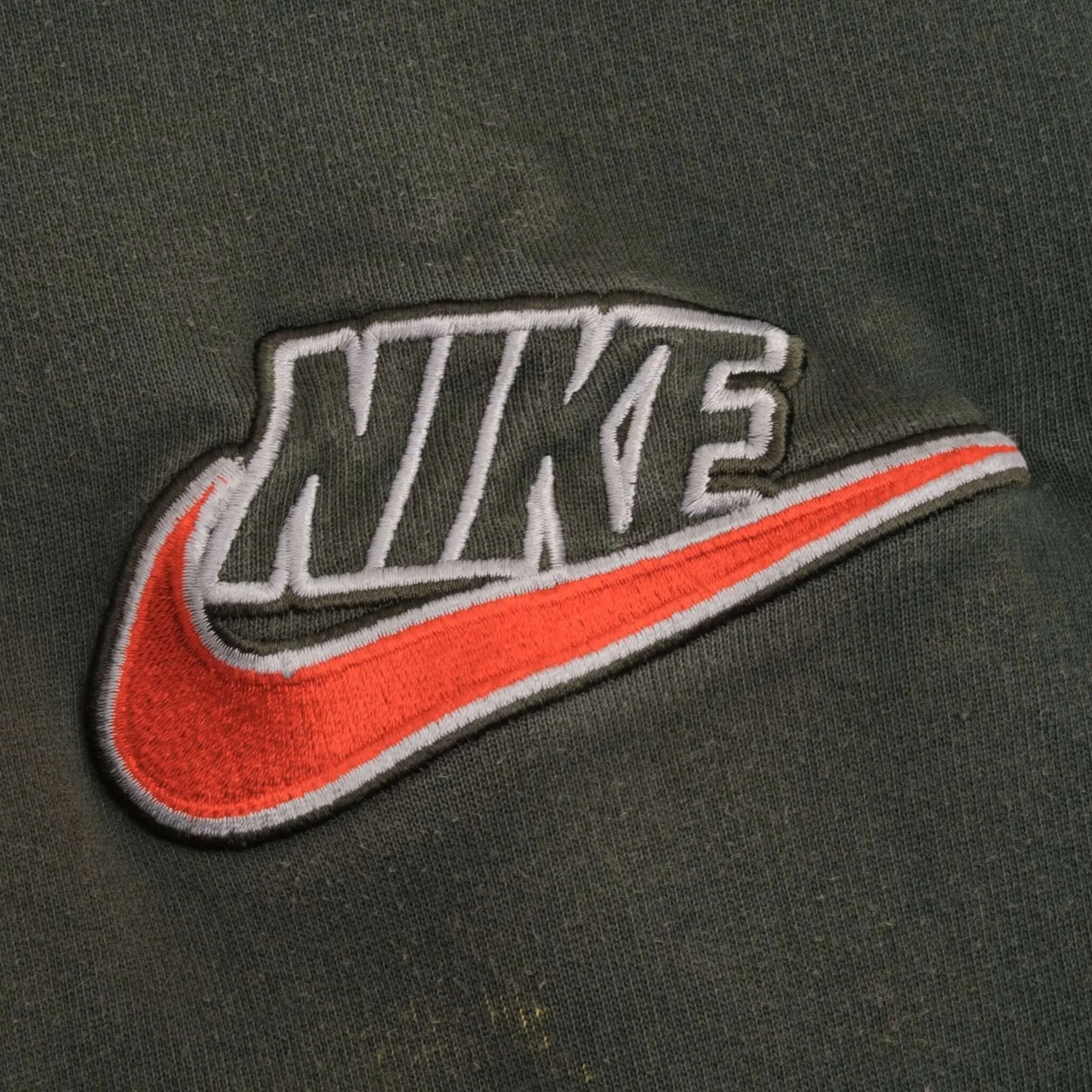 VINTAGE NIKE SWOOSH SPELLOUT GREEN QUARTER ZIP HOODIE SWEATSHIRT 2000S 2XL