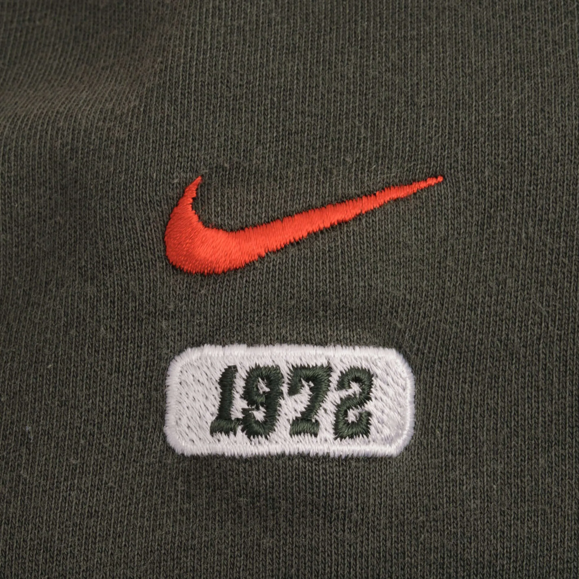 VINTAGE NIKE SWOOSH SPELLOUT GREEN QUARTER ZIP HOODIE SWEATSHIRT 2000S 2XL