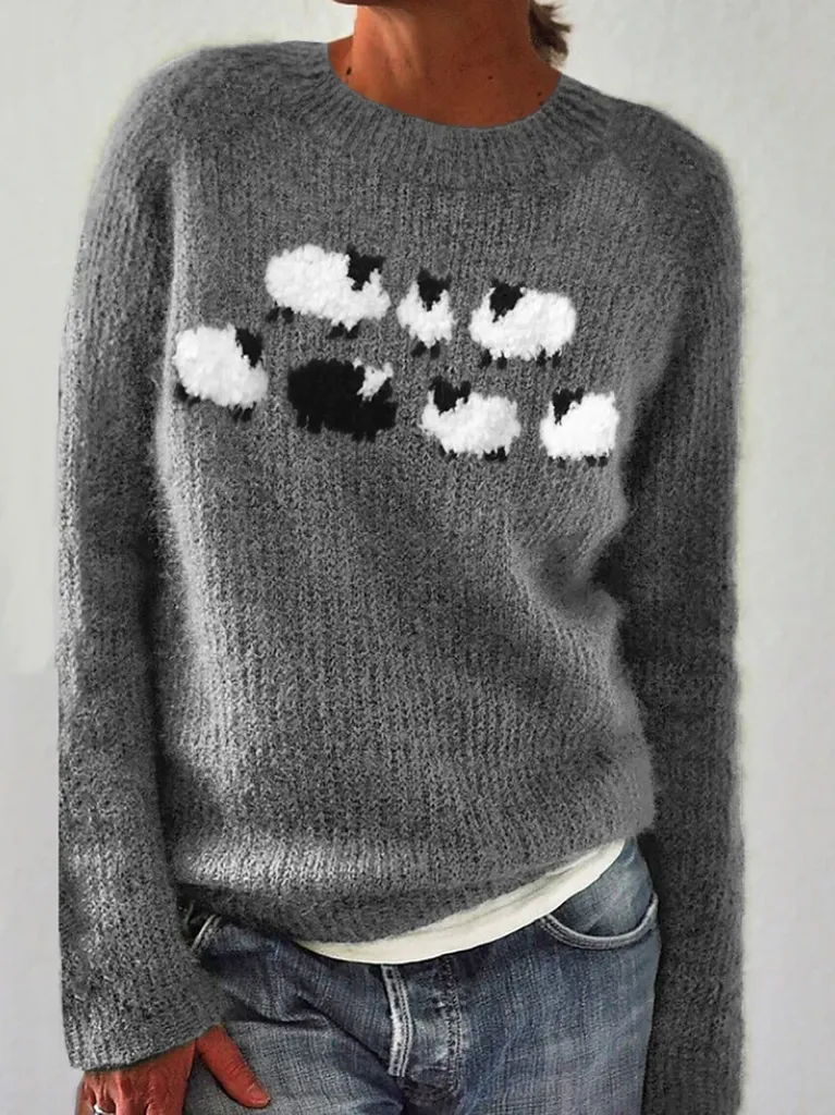 Women's Comfortable Long Sleeve Merino Wool Jumper | Ideal for Autumn/Winter