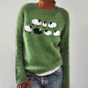Women's Comfortable Long Sleeve Merino Wool Jumper | Ideal for Autumn/Winter