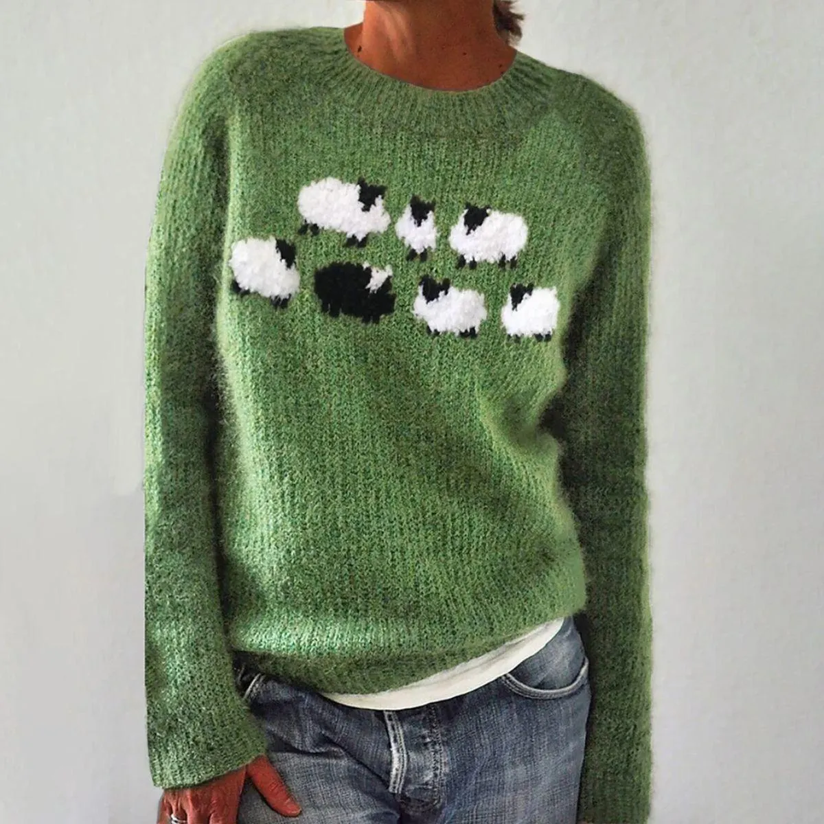 Women's Comfortable Long Sleeve Merino Wool Jumper | Ideal for Autumn/Winter