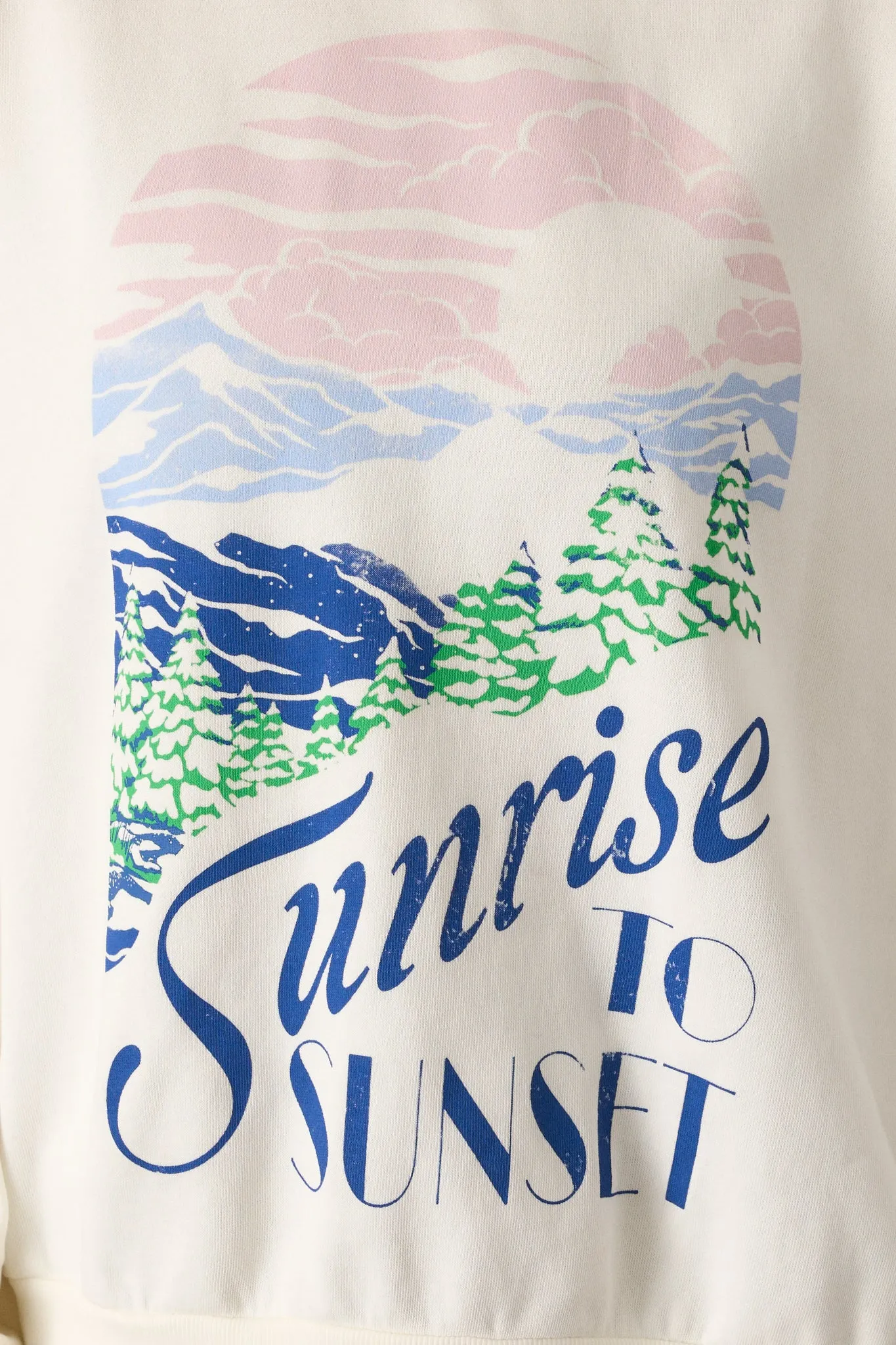 Z Supply Sunset Sea Salt Ivory Crewneck Sweatshirt