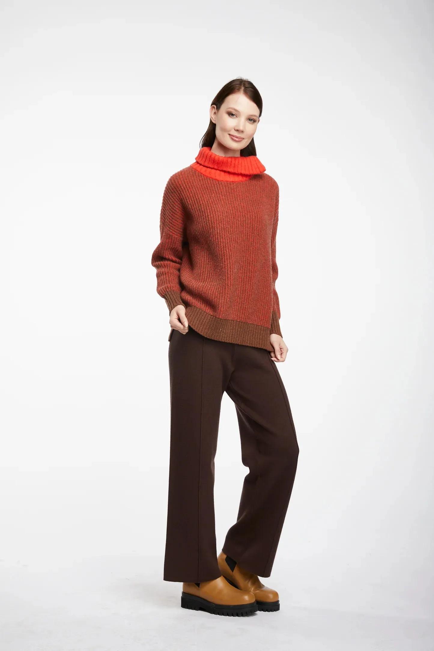 Zaket & Plover Zip Collar Jumper | Timber ZP5141